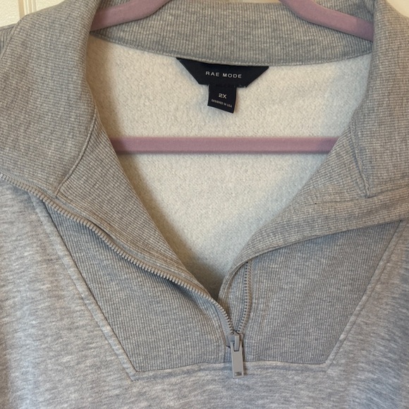 Rae Mode Heather Gray Half-Zip Sweater - Picture 4 of 9